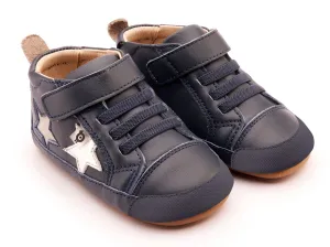 Old Soles Boy's 0075RT Starstar (Rubber Toe) Casual Shoes - Navy / Silver / Gris