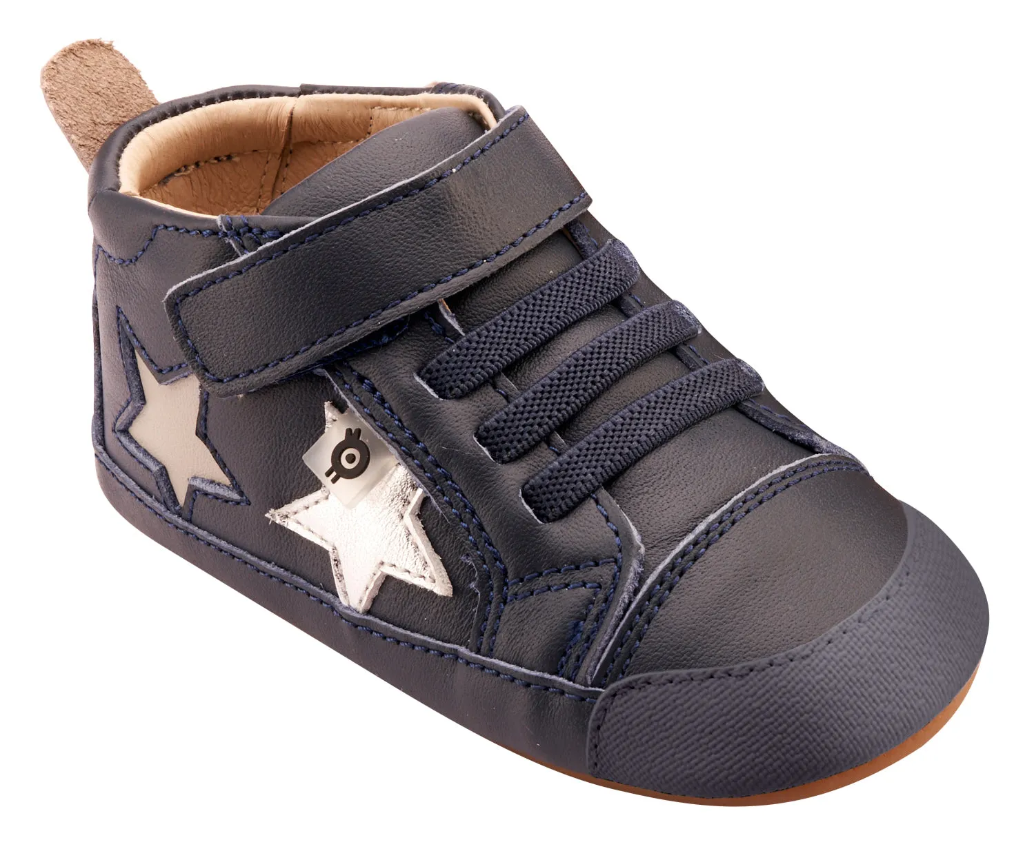 Old Soles Boy's 0075RT Starstar (Rubber Toe) Casual Shoes - Navy / Silver / Gris