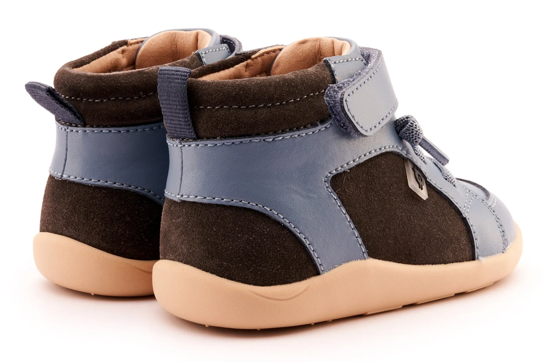 Old Soles Boy's 8039 Woodford Casual Shoes - Grey Suede / Indigo
