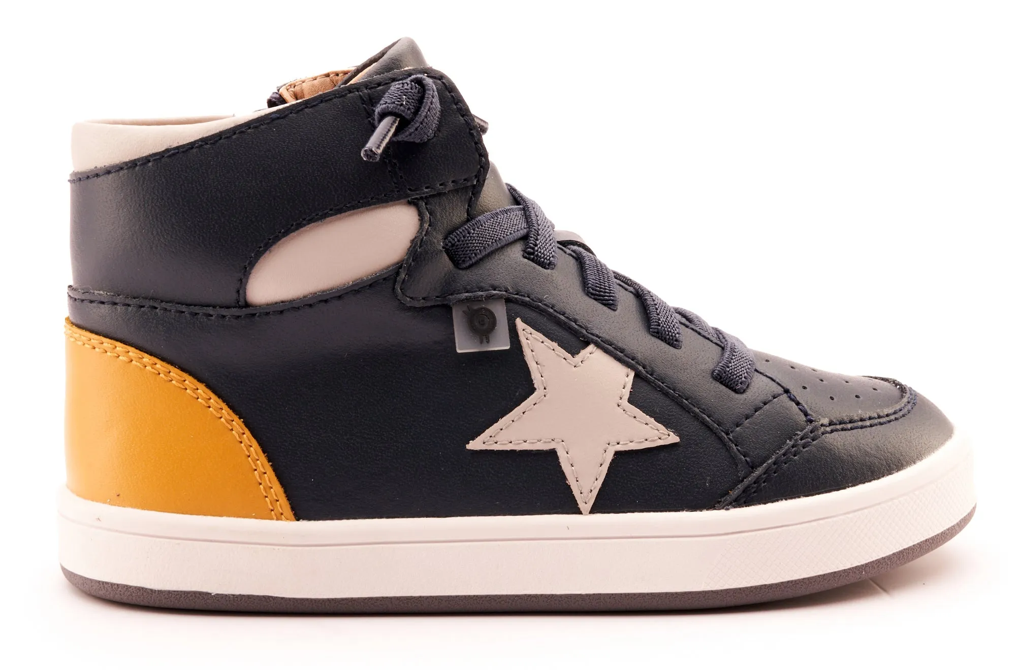 Old Soles Boy's and Girl's 1002 Star Tracker Casual Shoes - Navy / Gris / Yema / White Grey Sole