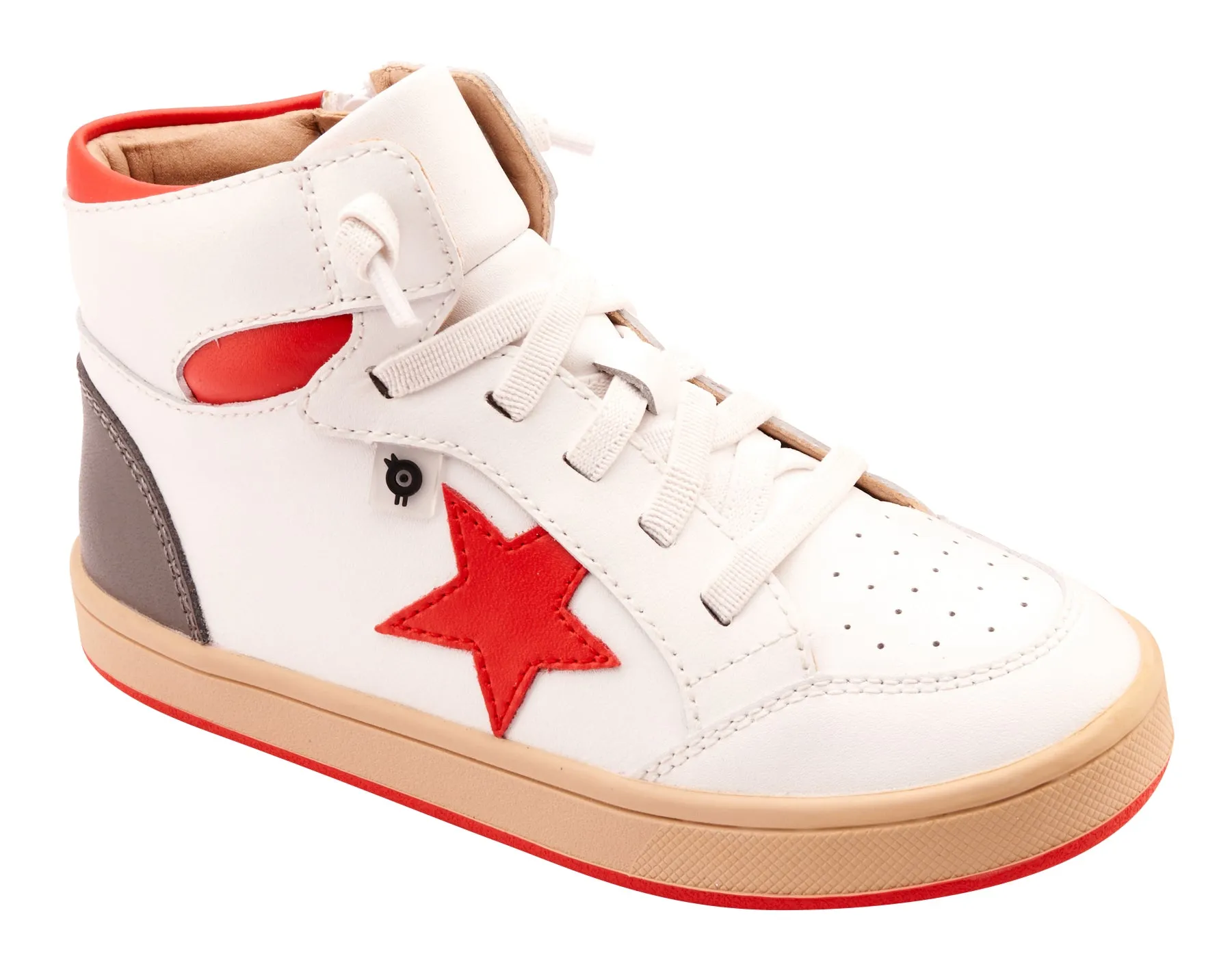 Old Soles Boy's and Girl's 1002 Star Tracker Casual Shoes - Snow / Bright Red
