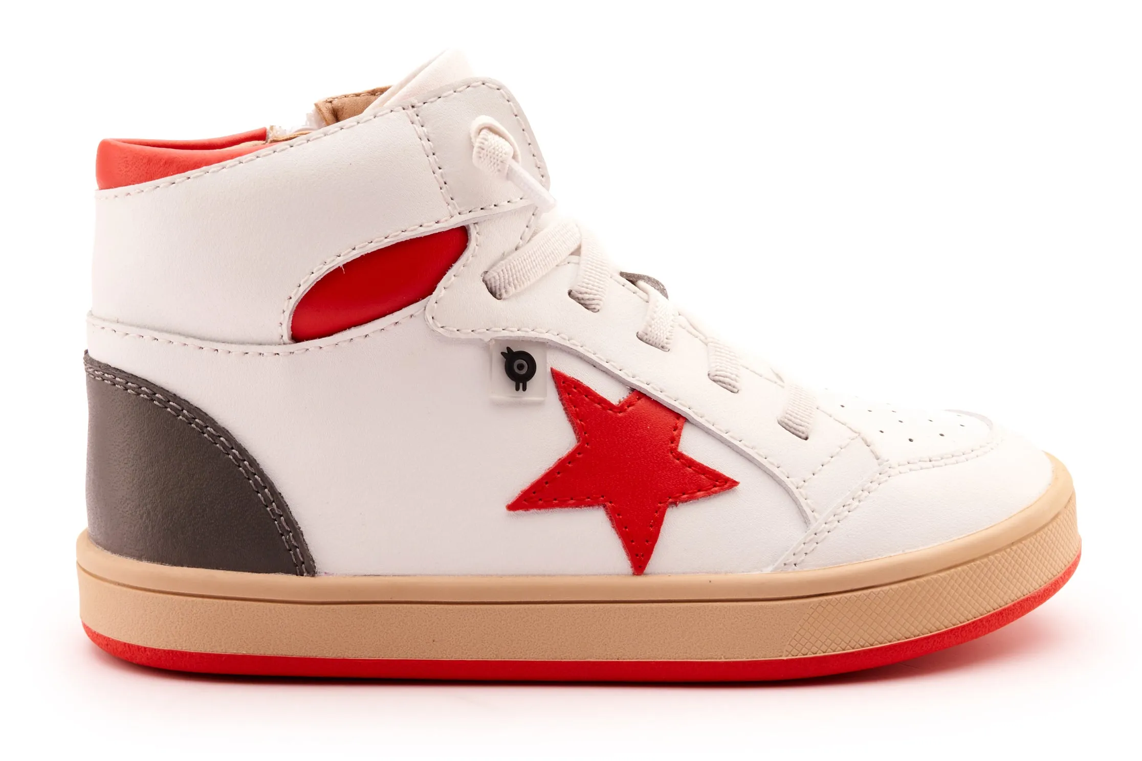 Old Soles Boy's and Girl's 1002 Star Tracker Casual Shoes - Snow / Bright Red