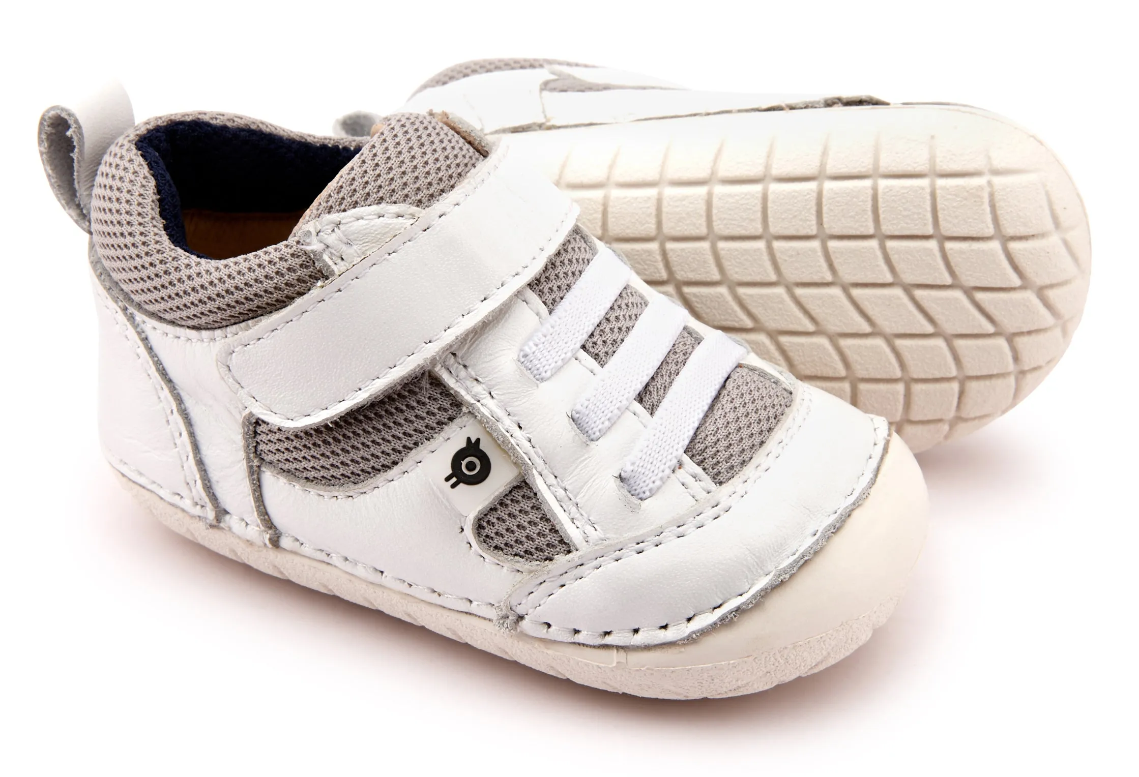 Old Soles Boy's and Girl's 4047 Bru Pave Sneakers - Snow/Light Grey/Navy