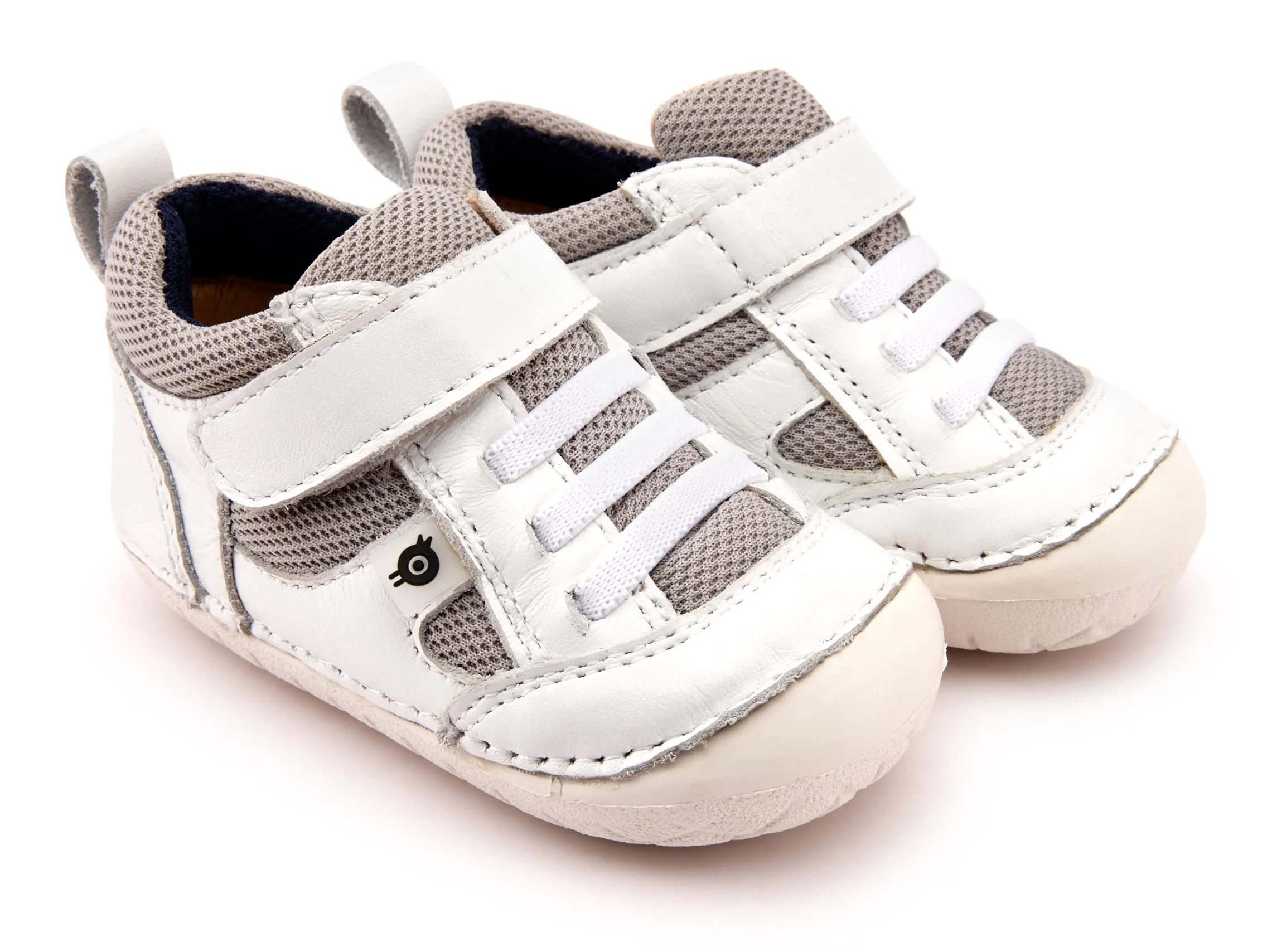 Old Soles Boy's and Girl's 4047 Bru Pave Sneakers - Snow/Light Grey/Navy