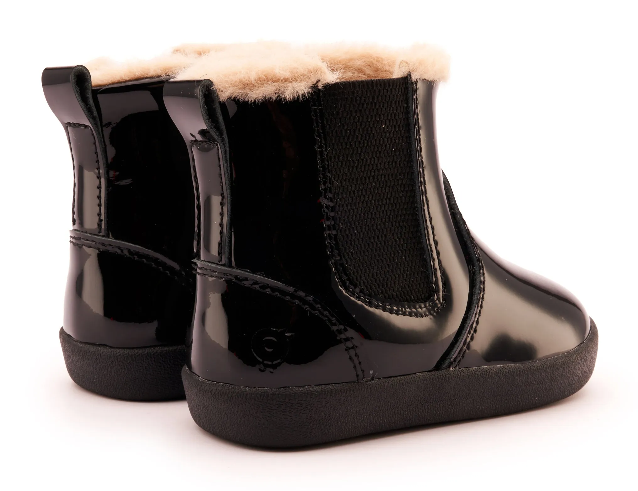 Old Soles Girl's 315 Rider Booties - Black Patent
