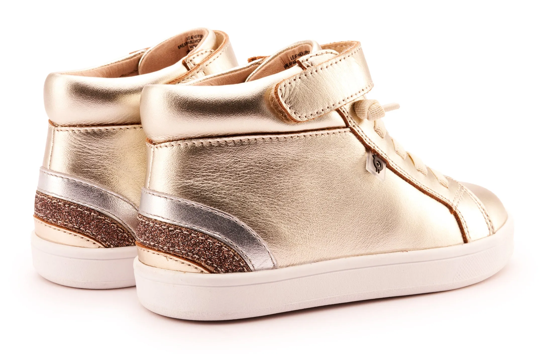 Old Soles Girl's and Boy's 1011 Sneaksta Rainbow Casual Shoes - Titanium / Silver / Glam Choc / Gold