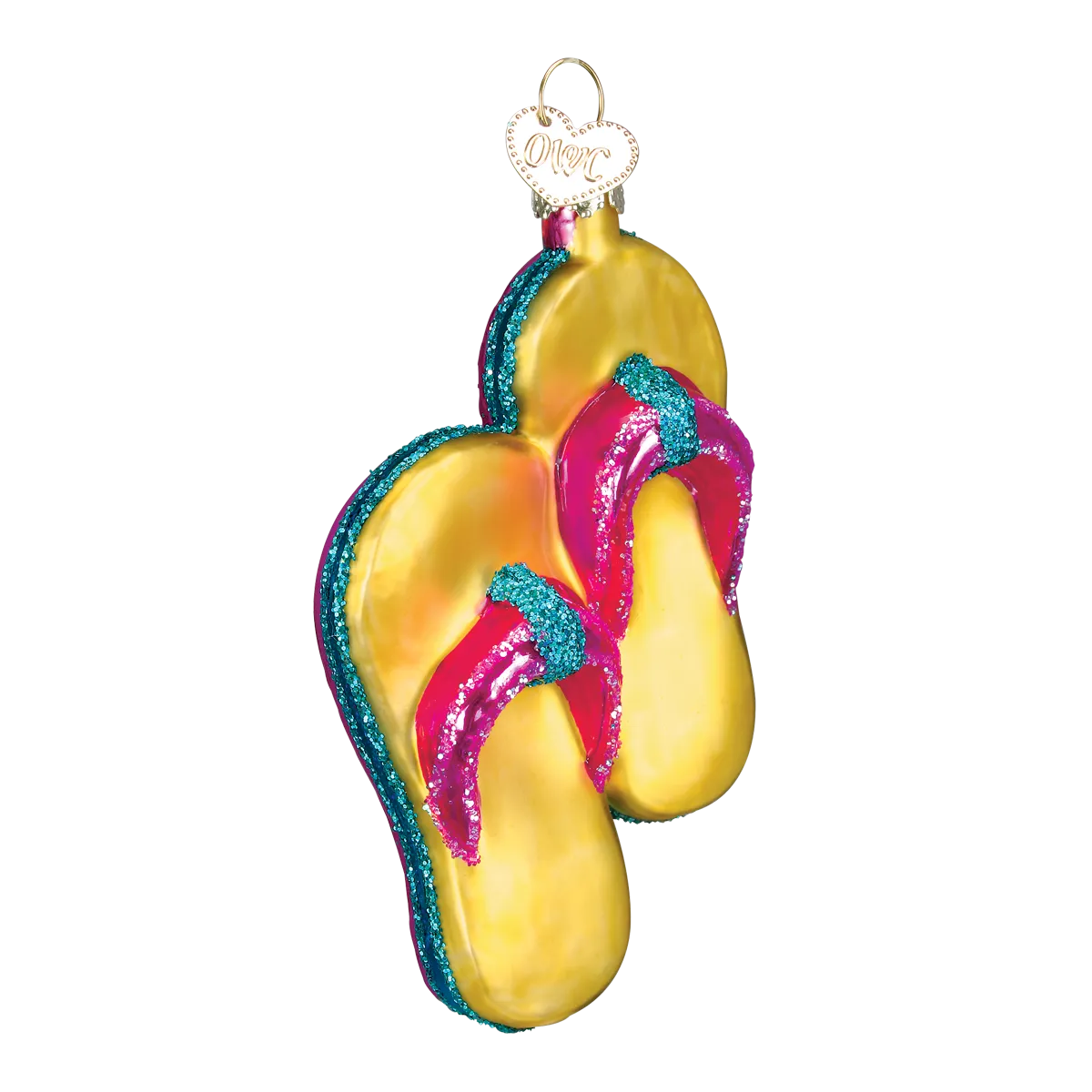 Old World Christmas - Yellow Flip Flops Ornamnt