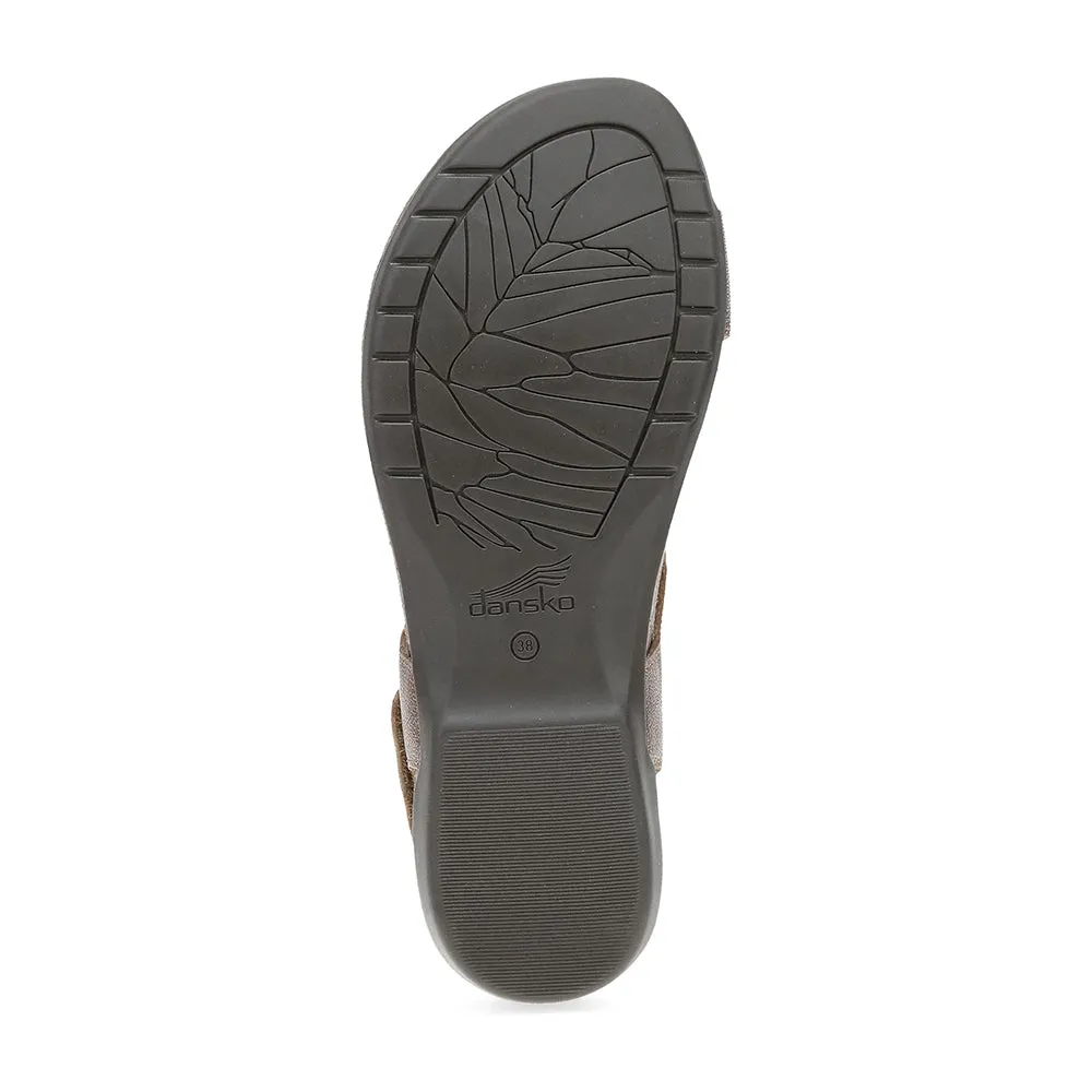 Reece T-Strap Slingback Sandal - Bronze Metallic