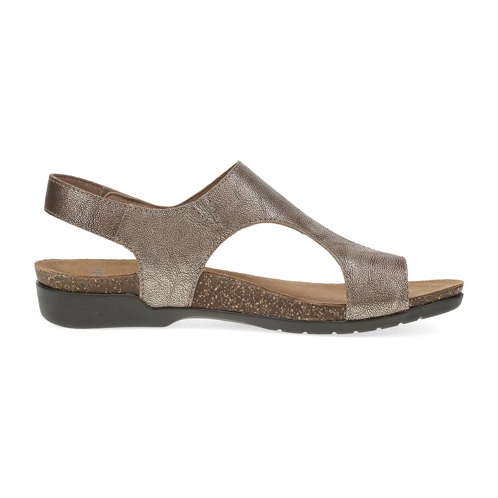Reece T-Strap Slingback Sandal - Bronze Metallic