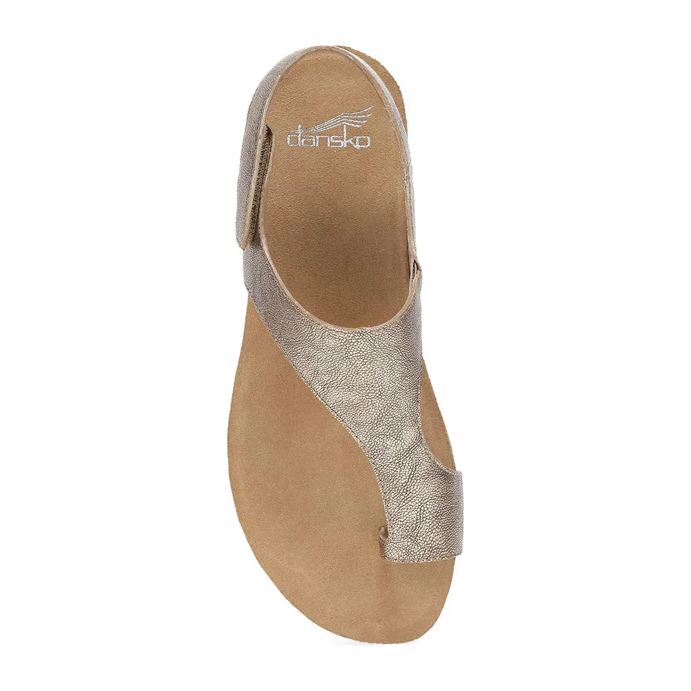 Reece T-Strap Slingback Sandal - Bronze Metallic