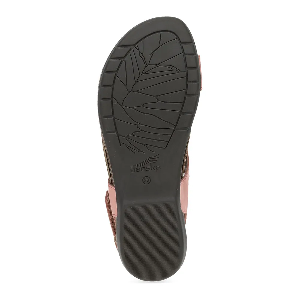 Reece T-Strap Slingback Sandal - Rose Nubuck