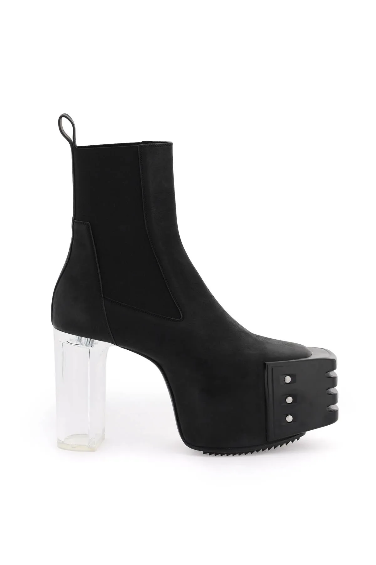 Rick owens platform heeled ankle boots