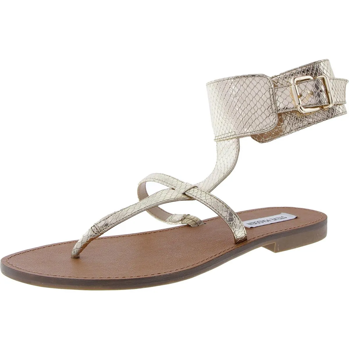 Rico Womens Adjustable Faux Leather Ankle Strap