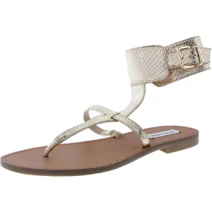 Rico Womens Adjustable Faux Leather Ankle Strap