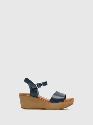 Sandlias com Fivela em Azul