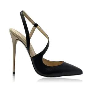 SANDY BLACK / BEIGE LEATHER