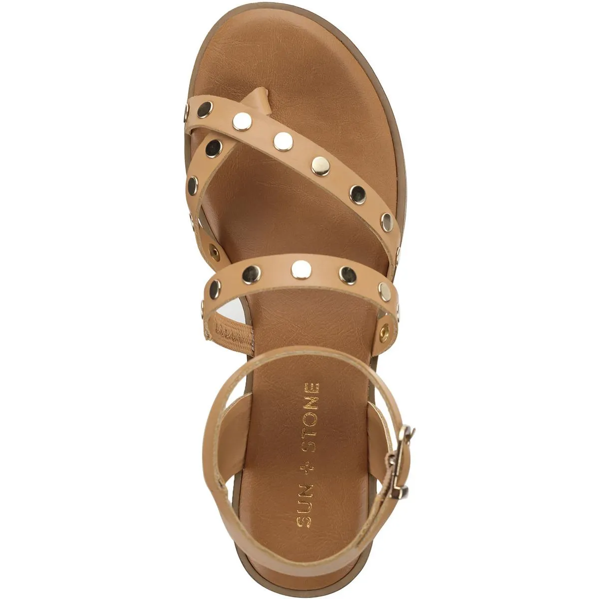 Studleyy Womens Faux Leather Thong Strappy Sandals