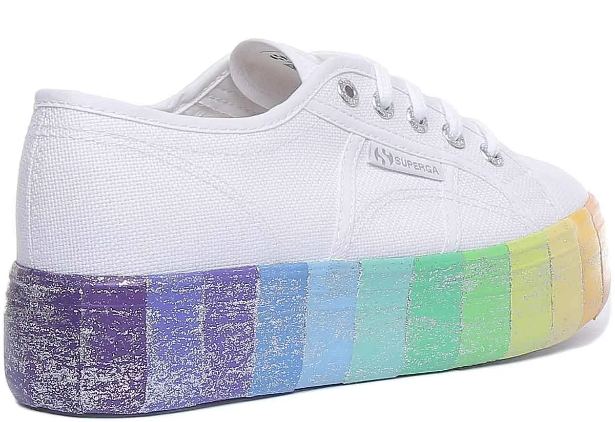 Superga 2790 Multicolr In White Rainbow