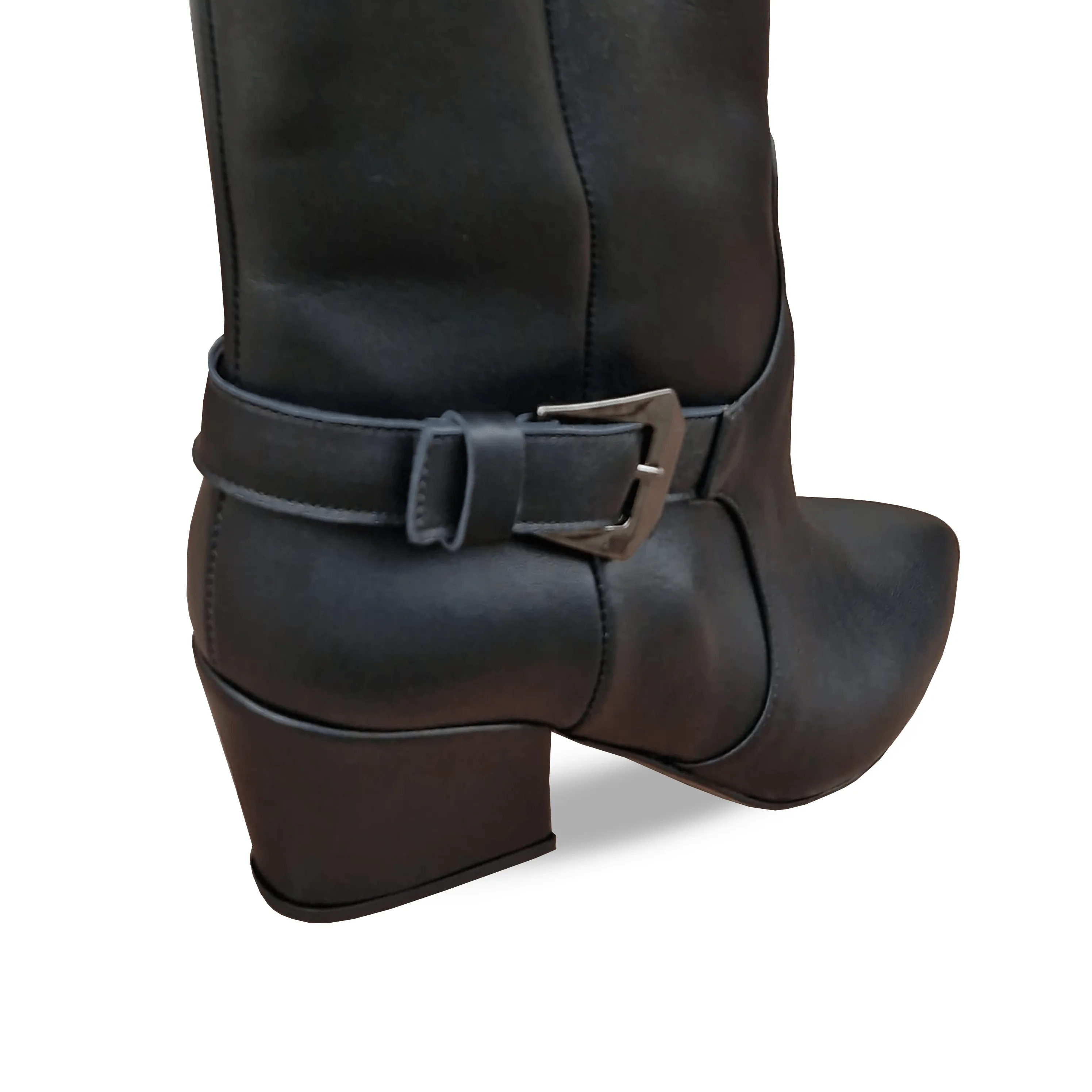 SYLVIA BLACK LEATHER