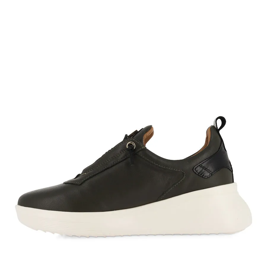 TICKLER - KHAKI LEATHER/BLACK LEATHER