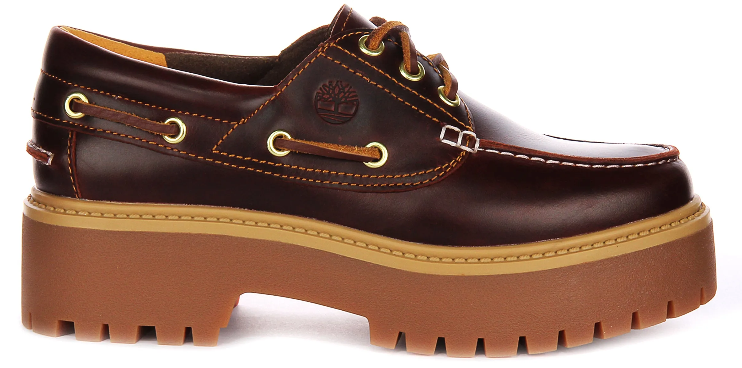 Timberland Street Platform Boat Shoes A2Qdm In Dark Brown For Women