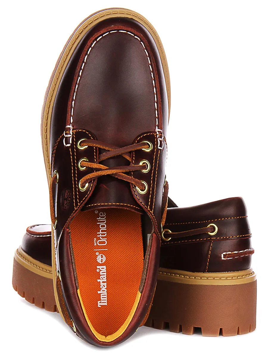 Timberland Street Platform Boat Shoes A2Qdm In Dark Brown For Women