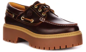 Timberland Street Platform Boat Shoes A2Qdm In Dark Brown For Women