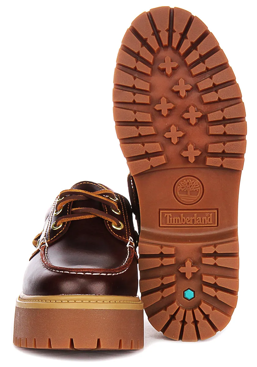 Timberland Street Platform Boat Shoes A2Qdm In Dark Brown For Women