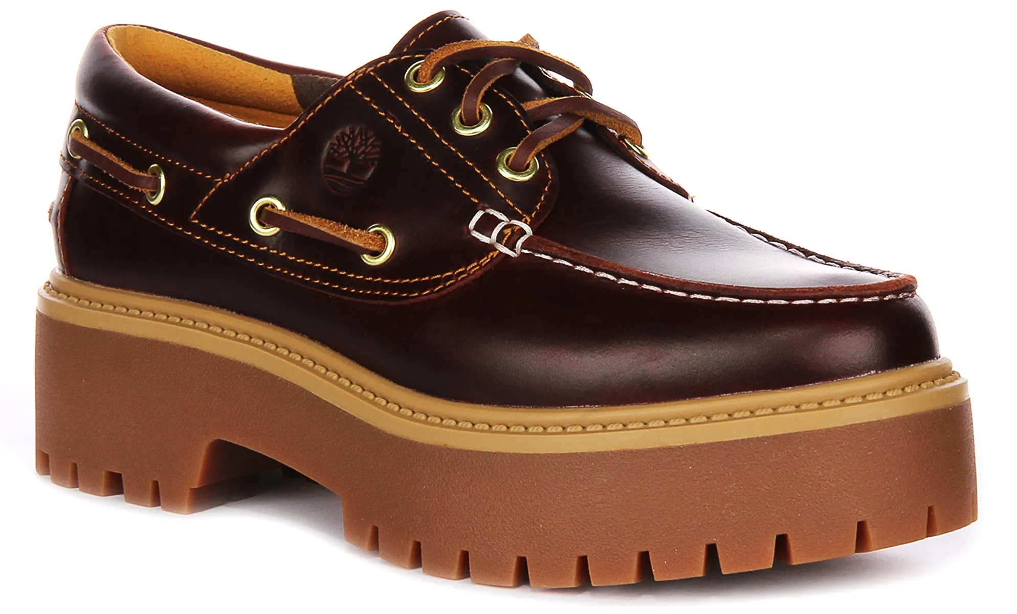 Timberland Street Platform Boat Shoes A2Qdm In Dark Brown For Women