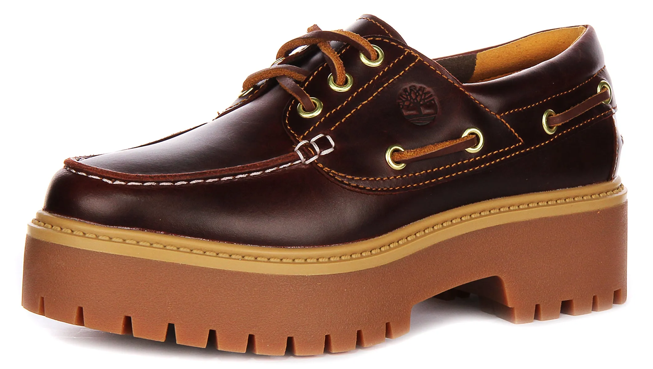 Timberland Street Platform Boat Shoes A2Qdm In Dark Brown For Women