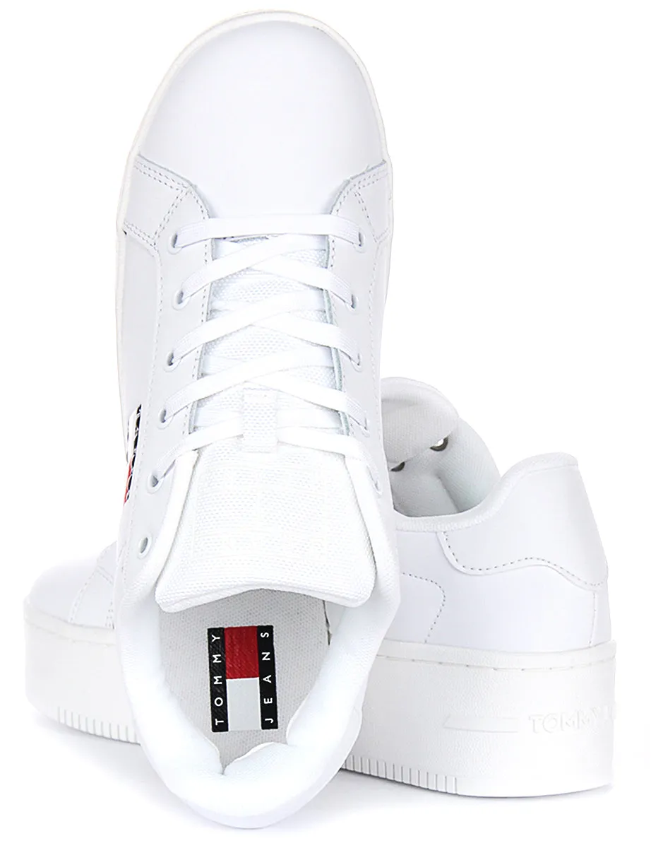 Tommy Jeans Flatform Essential In White For Women