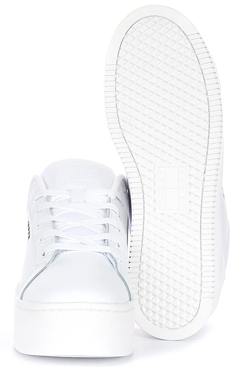 Tommy Jeans Flatform Essential In White For Women