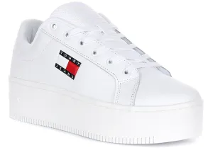 Tommy Jeans Flatform Essential In White For Women