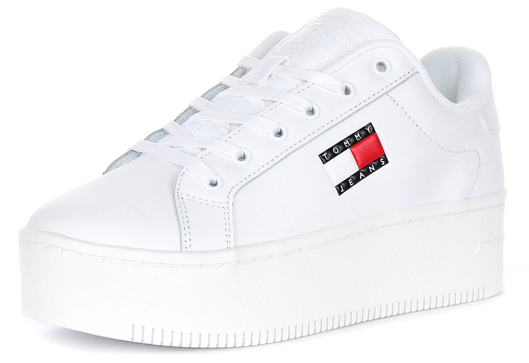 Tommy Jeans Flatform Essential In White For Women