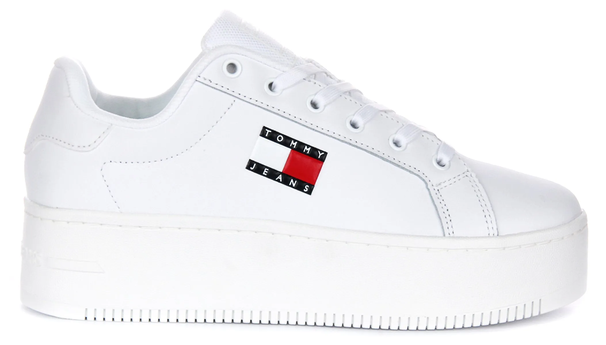 Tommy Jeans Flatform Essential In White For Women