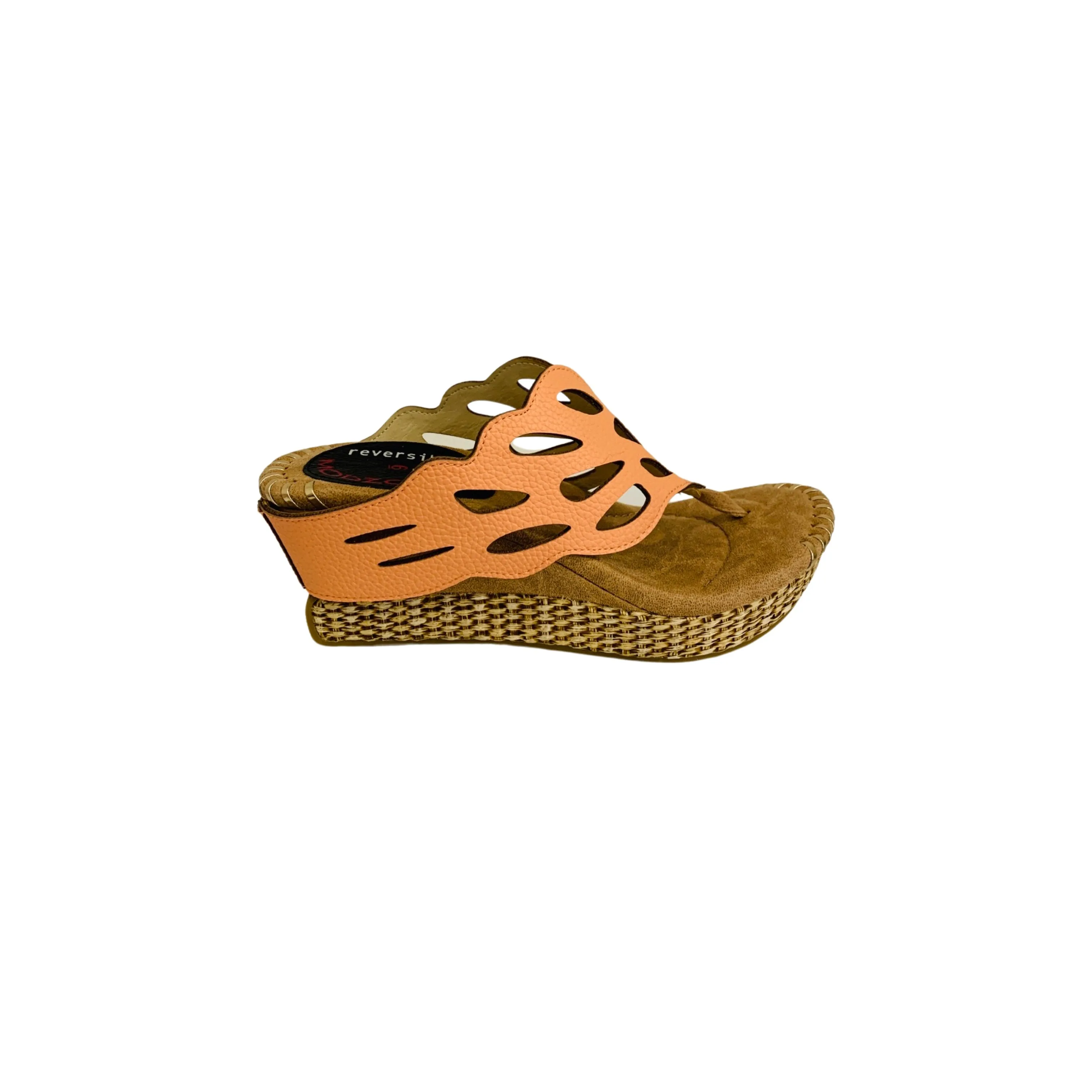 Troya Peach/Cream Reversible Sandal