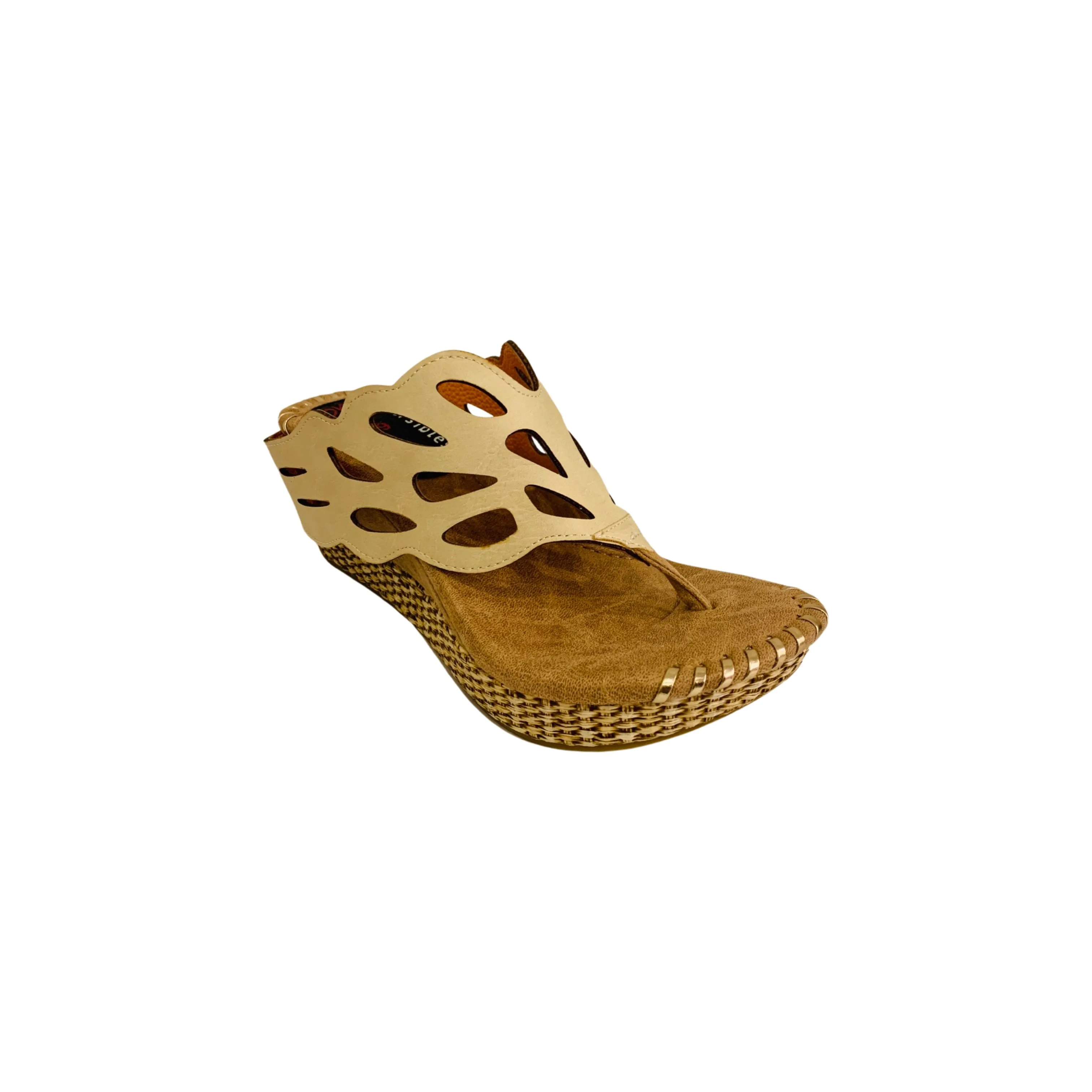 Troya Peach/Cream Reversible Sandal