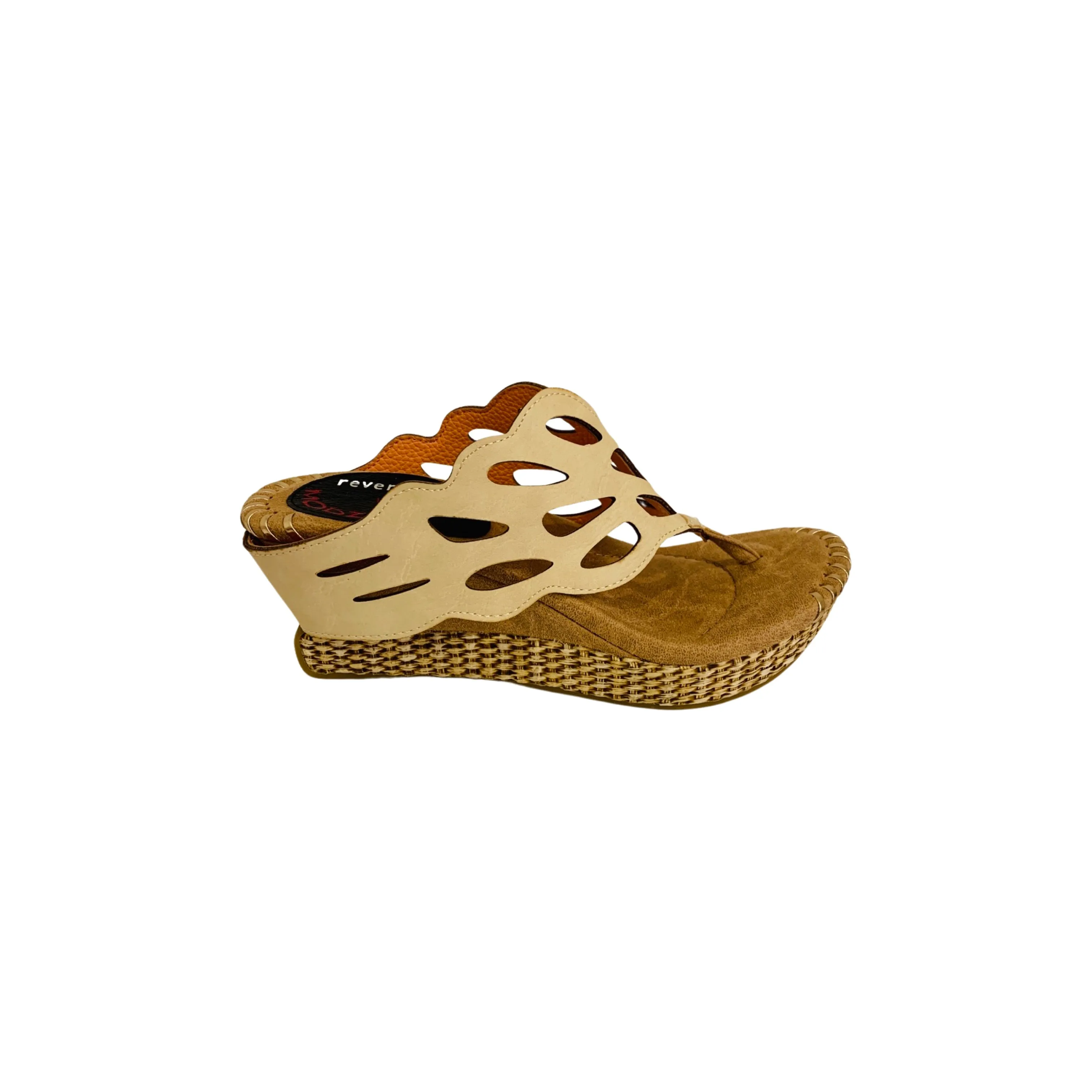 Troya Peach/Cream Reversible Sandal