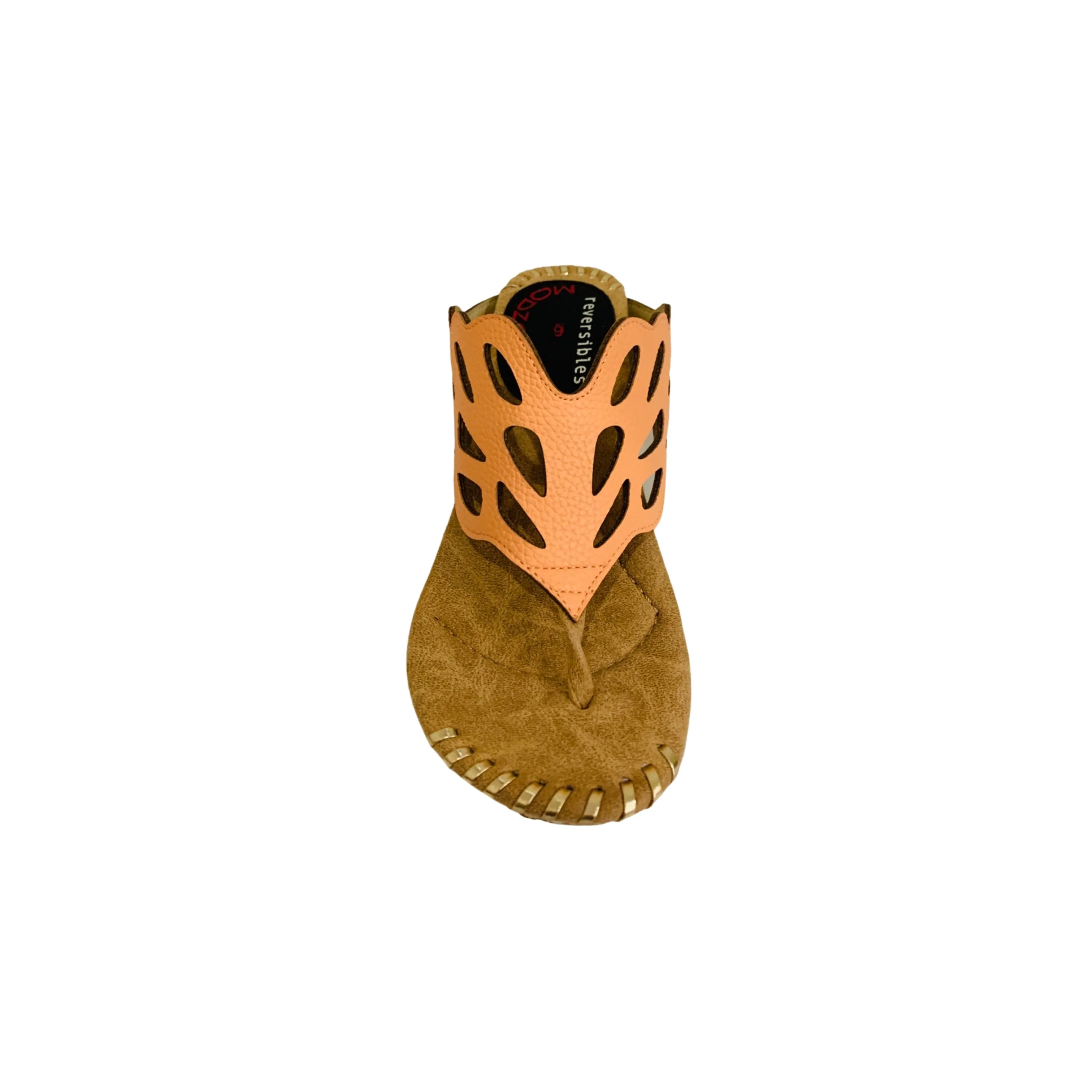 Troya Peach/Cream Reversible Sandal