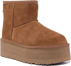 Ugg Australia Classic Mini Platform In Chestnut For Women
