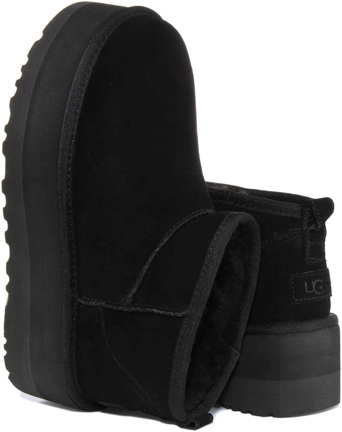Ugg Australia Classic Ultra Mini Platform In Black For Women