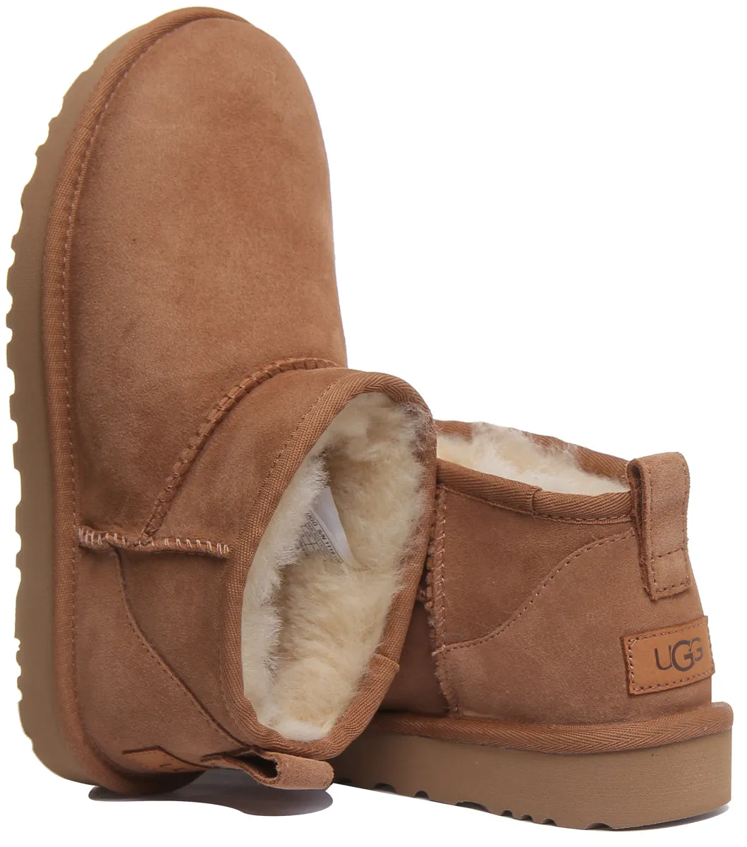 Ugg Australia Ultra Mini In Chestnut