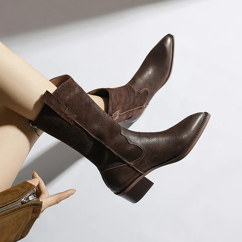 USS Shoes Aila Women's Leather Western Boots