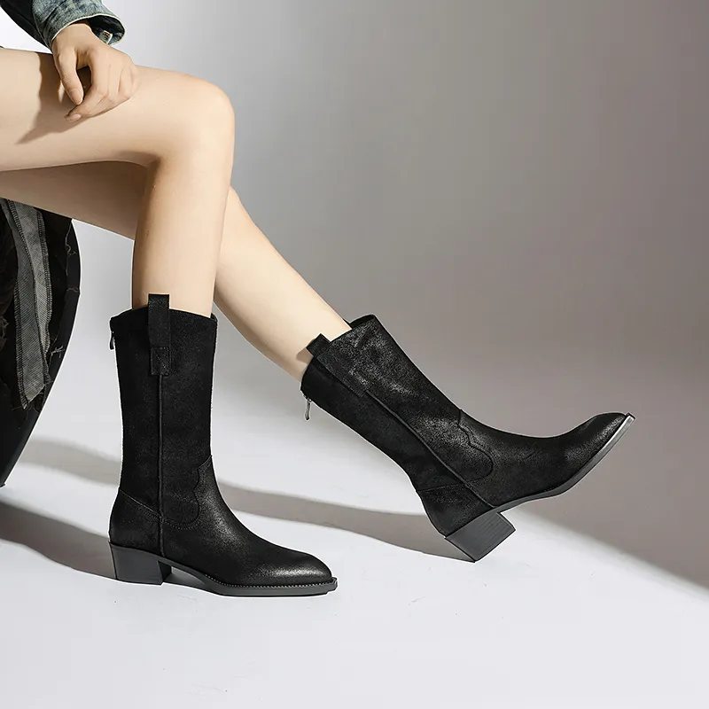 USS Shoes Aila Women's Leather Western Boots