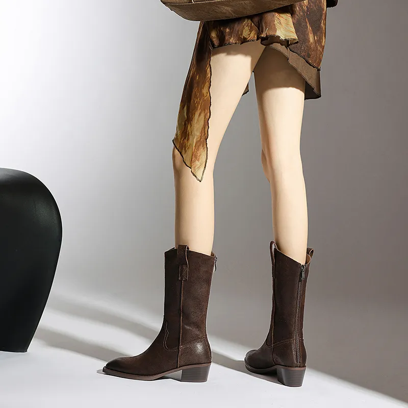 USS Shoes Aila Women's Leather Western Boots