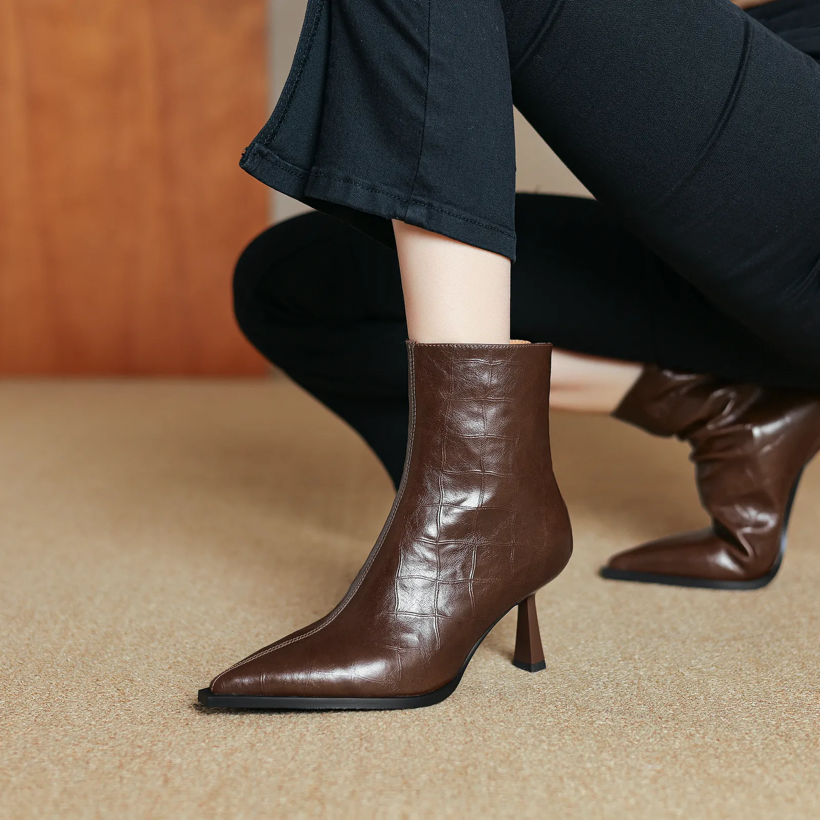 USS Shoes Belen Women's High Heels Leather Ankle Boots