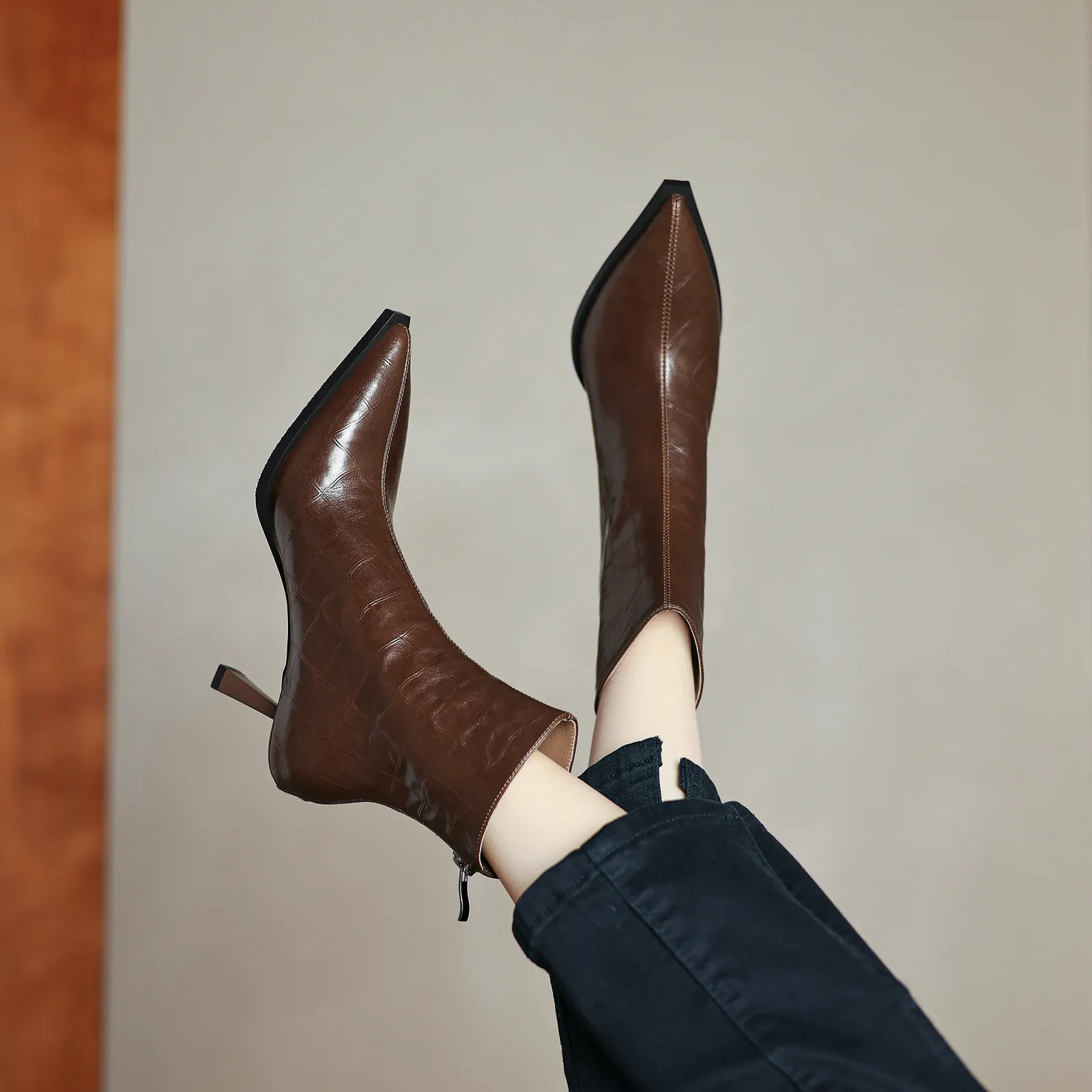 USS Shoes Belen Women's High Heels Leather Ankle Boots