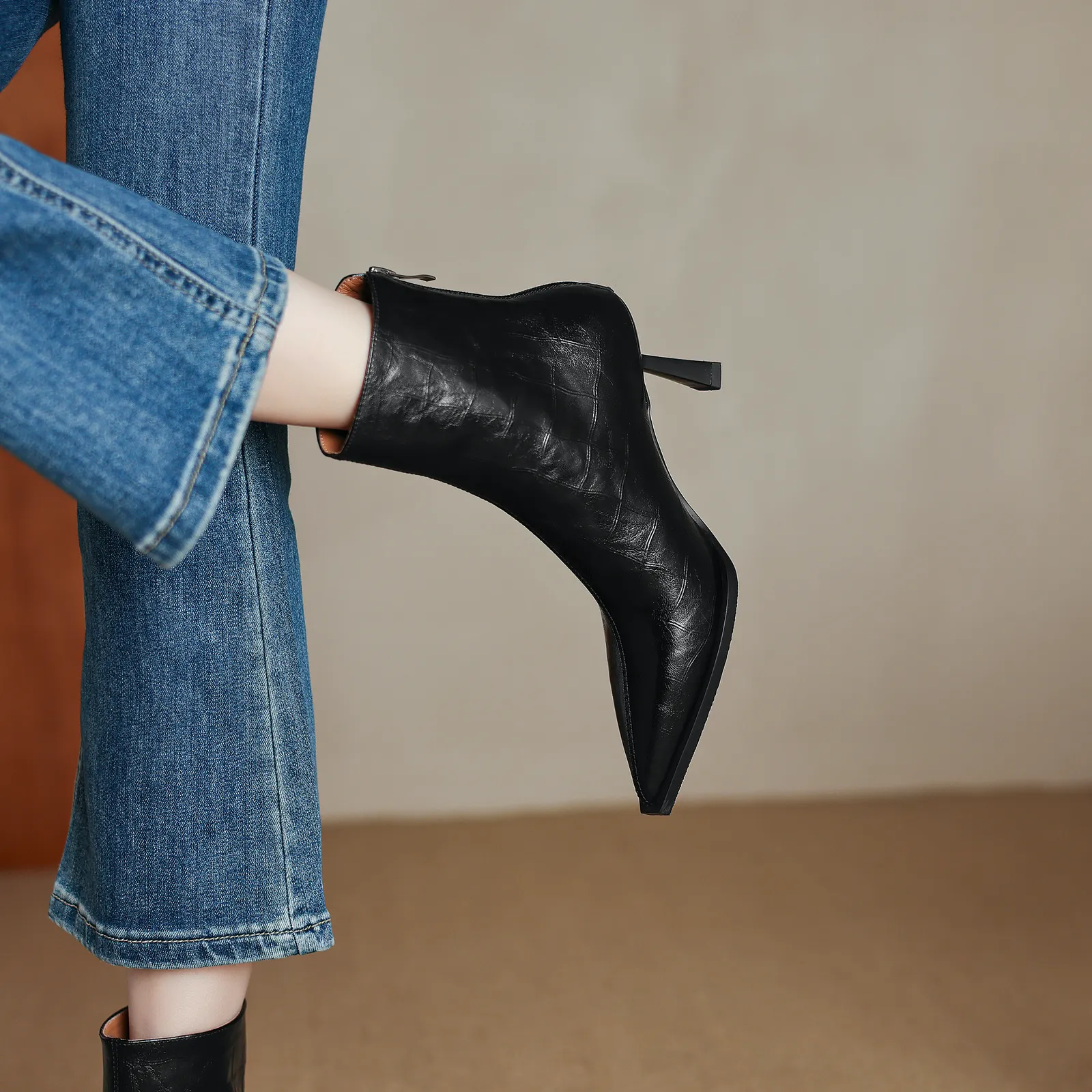 USS Shoes Belen Women's High Heels Leather Ankle Boots