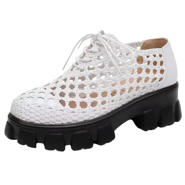 USS Shoes Claudia Women's Woven Hole Breathable Platform Shoes