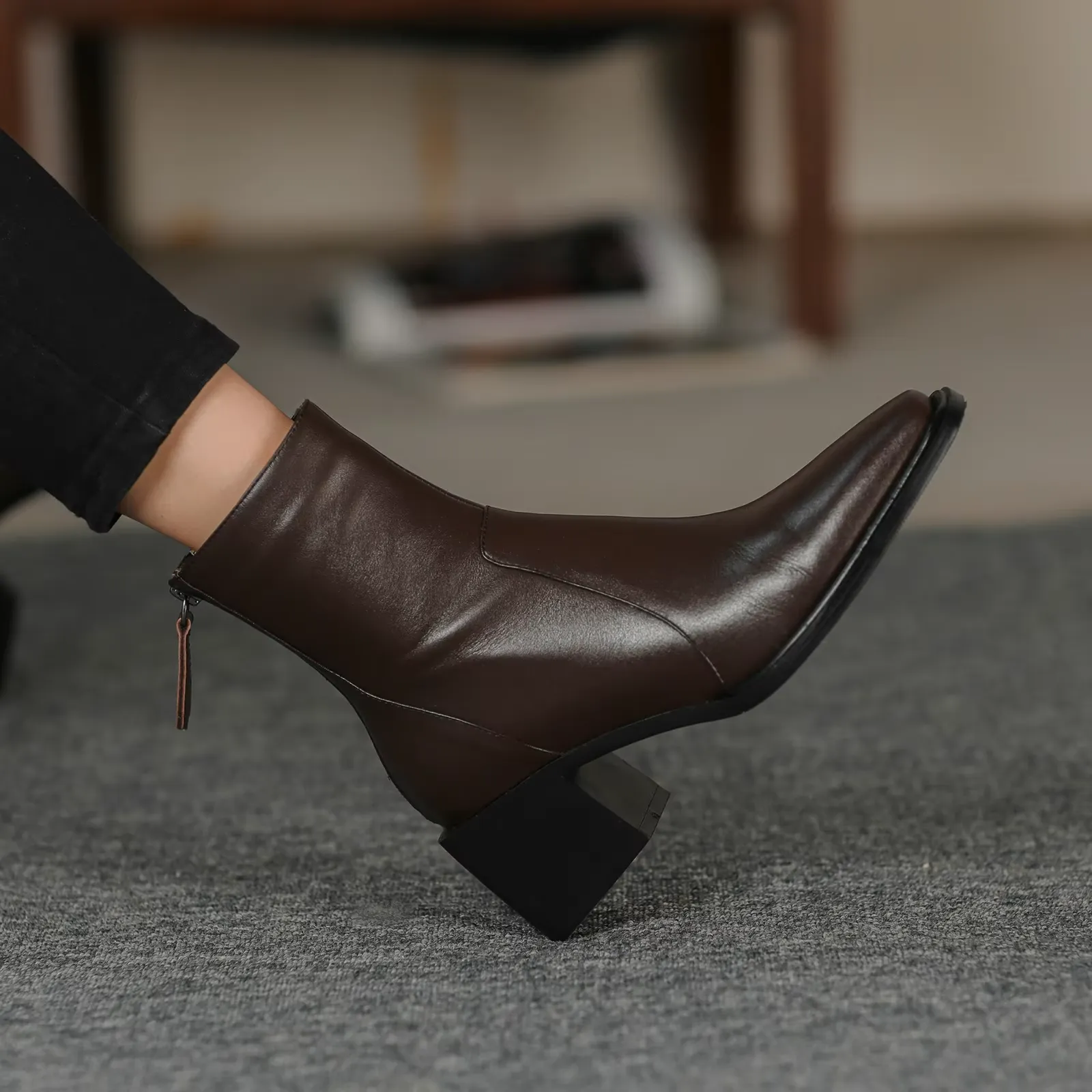 USS Shoes Evelyn Women's Square Toe Ankle Boots